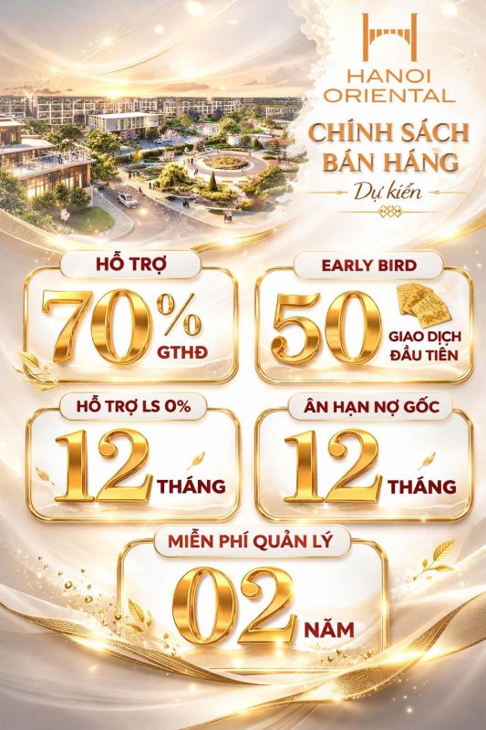 Chính sách bán hàng dự án Hanoi Oriental Gia Lâm