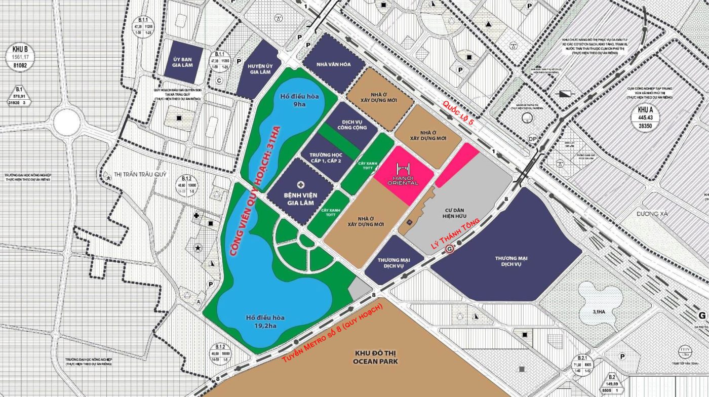 Quy hoạch dự án Hà Nội Oriental Gia Lâm