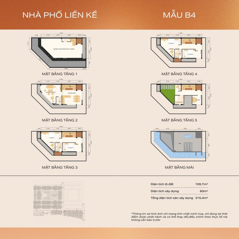 Thiết kế nhà Liền kề tại Dự án Hà Nội Oriental Gia Lâm - Mẫu B2