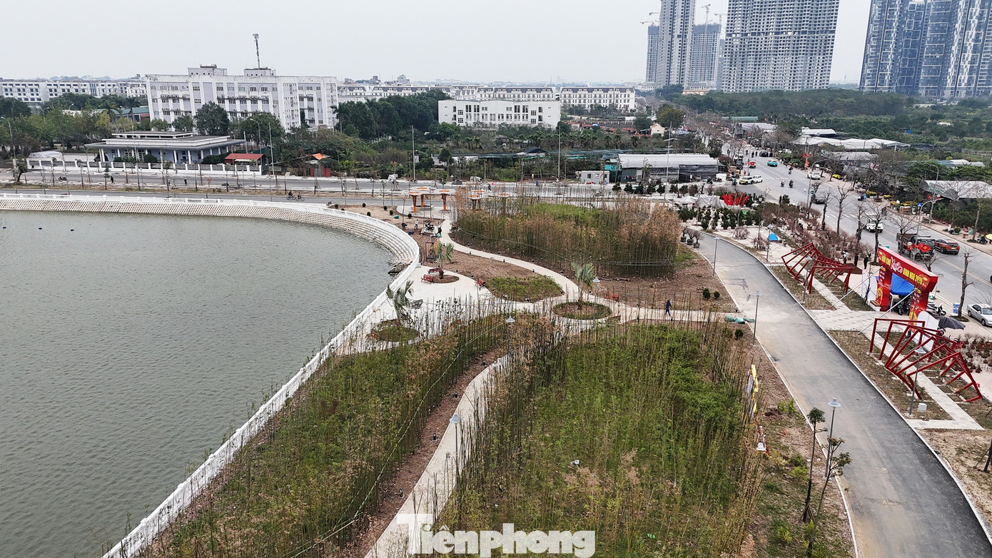 Công viên Gia Lâm - Đang trồng cây trúc tạo cảnh quan